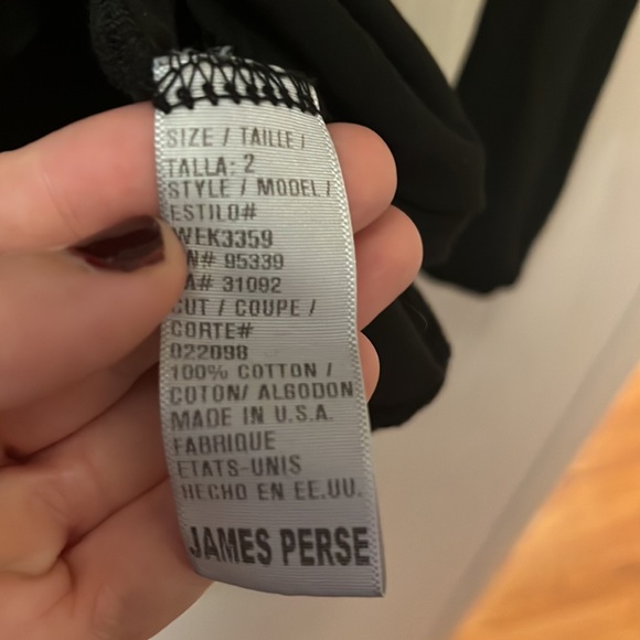 JAMES PERSE  black turtleneck with back detail - Picture 5 of 7